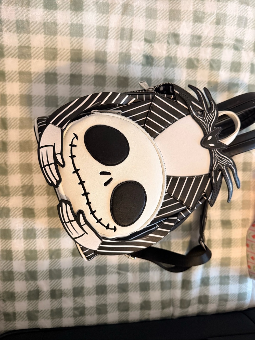 Loungefly Jack Skellington Stripe Mini Backpack - Black & White